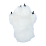 Feral Four Finger Paw Gloves - White