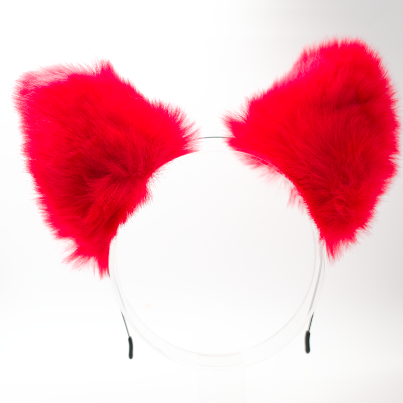 Wolf Headband Ears - Red