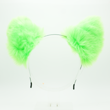 Wolf Headband Ears - Lime Green