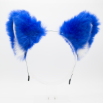 Wolf Headband Ears - Royal Blue
