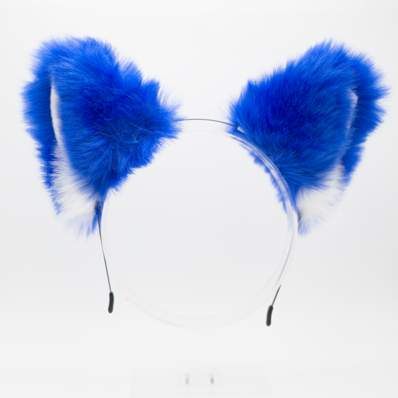 Wolf Headband Ears - Royal Blue