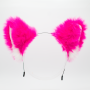 Wolf Headband Ears - Hot Pink
