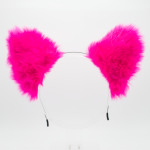 Wolf Headband Ears - Hot Pink
