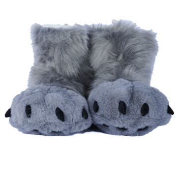 Fancy Paw Slippers - Gray