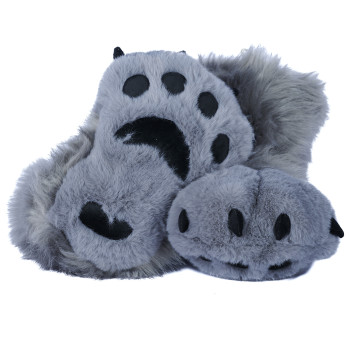 Fancy Paw Slippers - Gray