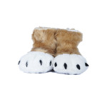 Fancy Paw Slippers - Caramel + White