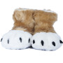 Fancy Paw Slippers - Caramel + White
