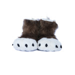 Fancy Paw Slippers - Brown + White