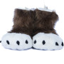 Fancy Paw Slippers - Brown + White