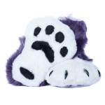 Fancy Paw Slippers - Purple + White