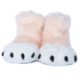Fancy Paw Slippers - Baby Pink + White