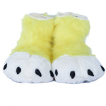 Fancy Paw Slippers - Yellow + White