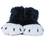 Fancy Paw Slippers - Black + White + Pink