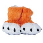 Fancy Paw Slippers - Orange + White