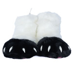 Fancy Paw Slippers - White + Black + Pink