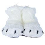 Fancy Paw Slippers - White + Black