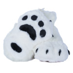 Fancy Paw Slippers - White + Black