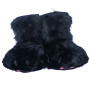 Fancy Paw Slippers - Black + Pink