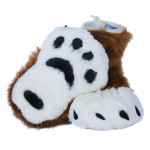 Fancy Paw Slippers - Rust + White