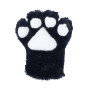 Basic Four Finger Paw Gloves - Black