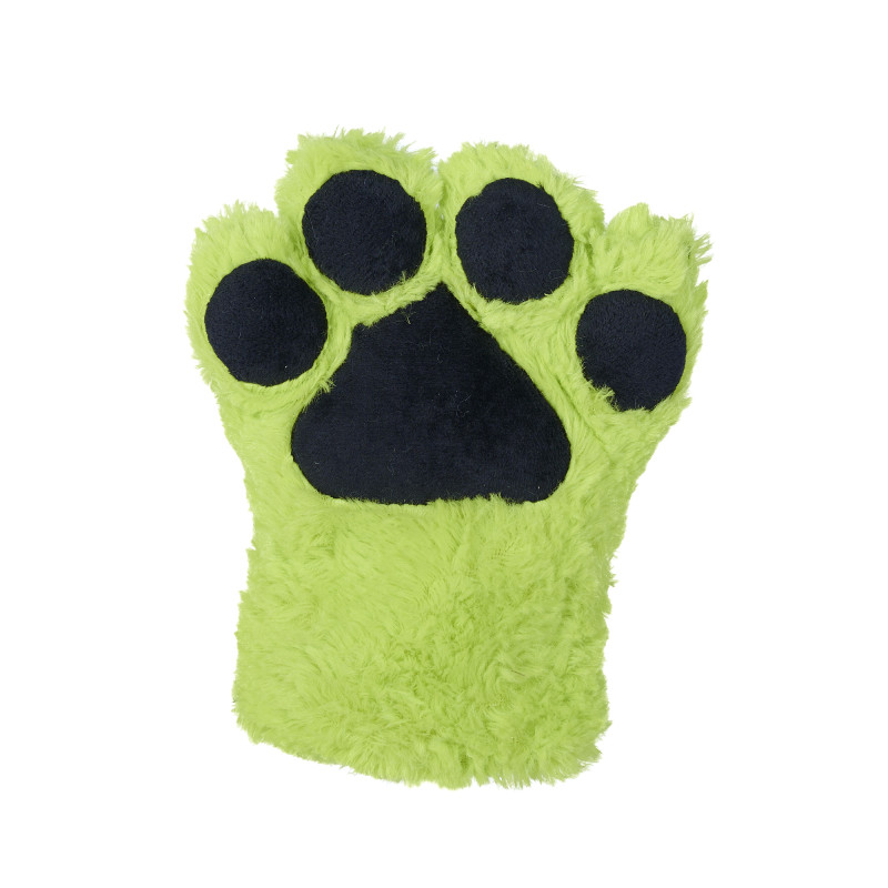Basic Four Finger Paw Gloves - Lime Green