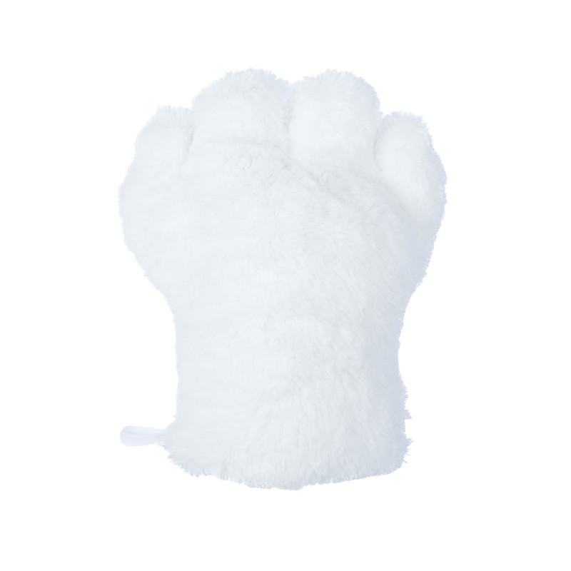Basic Four Finger Paw Gloves - White + Pink