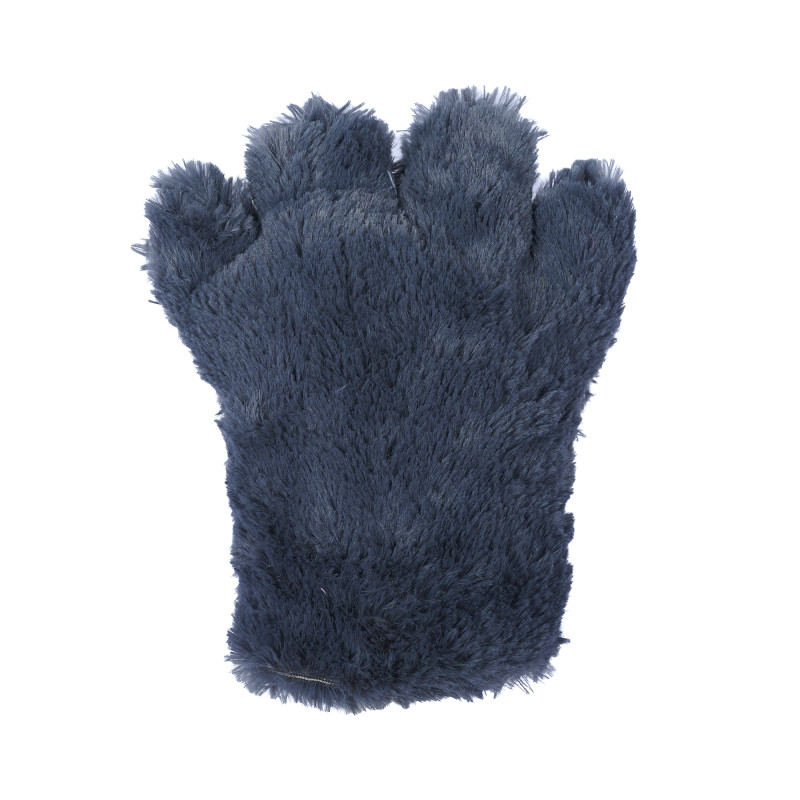 Basic Four Finger Paw Gloves - Gray + Pink