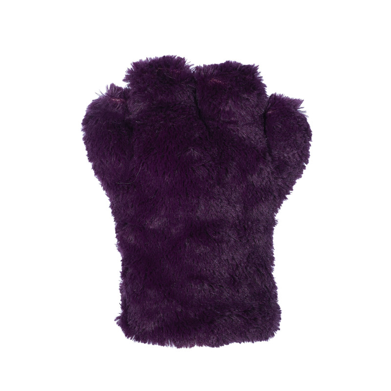 Basic Four Finger Paw Gloves - Dark Purple