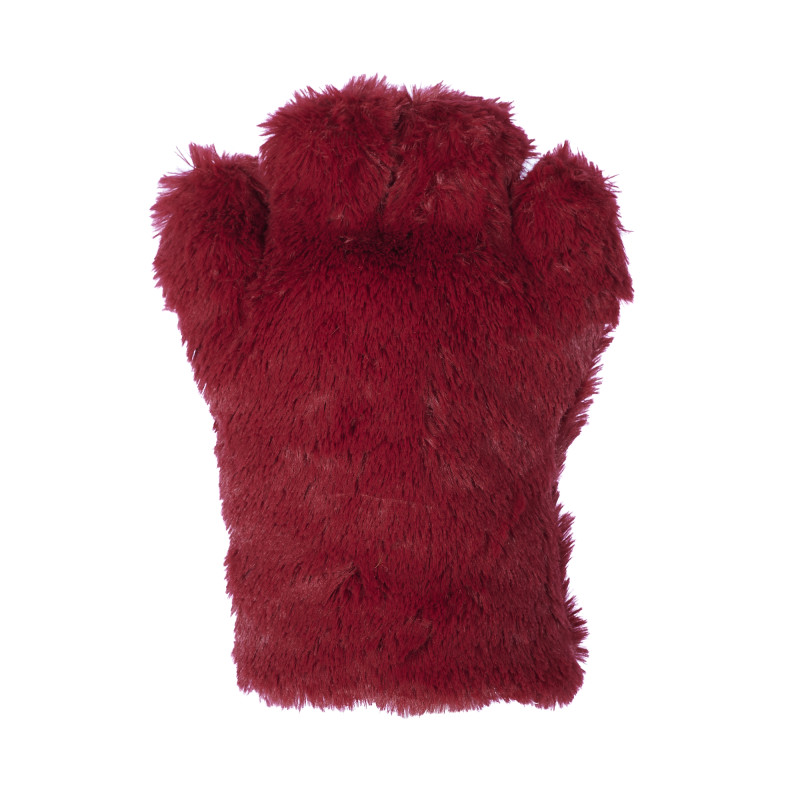 Basic Four Finger Paw Gloves - Maroon