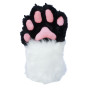 Fancy Five Finger Paw Gloves - White + Black + Pink