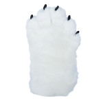 Fancy Five Finger Paw Gloves - White + Black