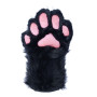 Fancy Five Finger Paw Gloves - Black + Pink