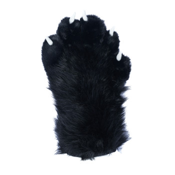 Fancy Five Finger Paw Gloves - Black + Pink