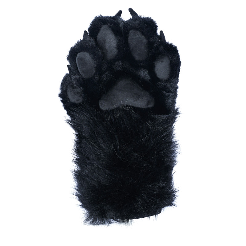 Fancy Five Finger Paw Gloves - Black