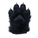 Fancy Four Finger Paw Gloves - Black