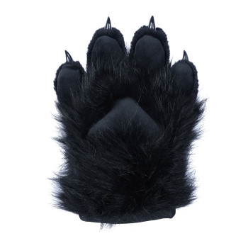 Fancy Four Finger Paw Gloves - Black