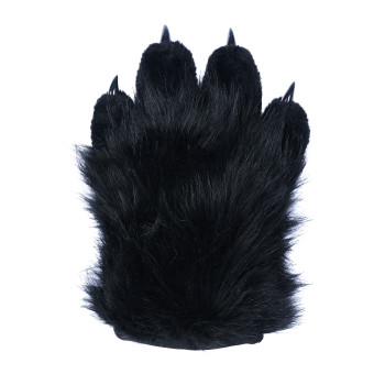 Fancy Four Finger Paw Gloves - Black