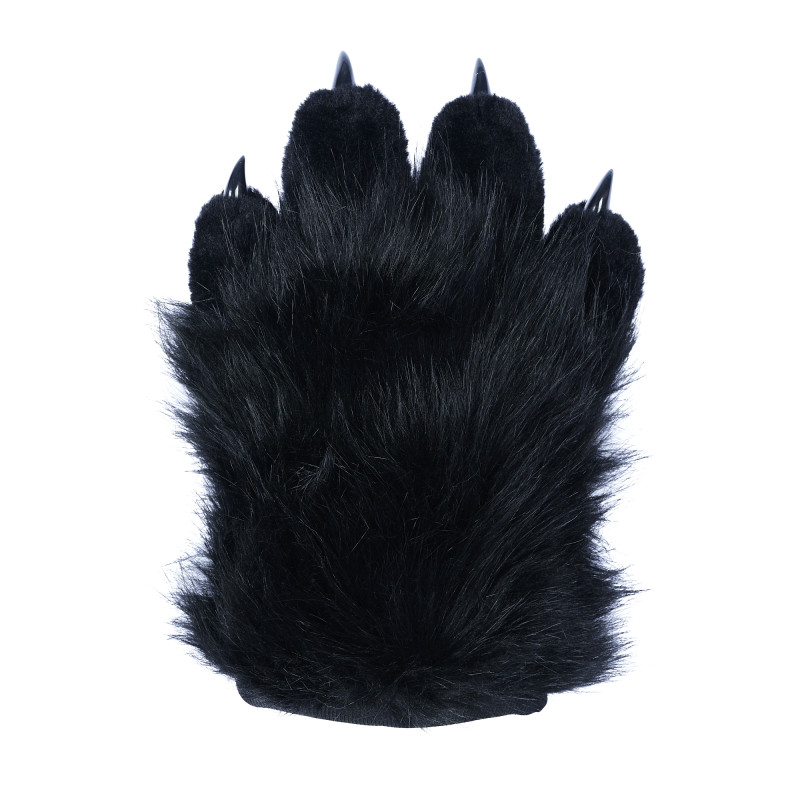 Fancy Four Finger Paw Gloves - Black