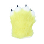 Fancy Four Finger Paw Gloves - Yellow + White