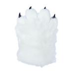 Fancy Four Finger Paw Gloves - White + Black