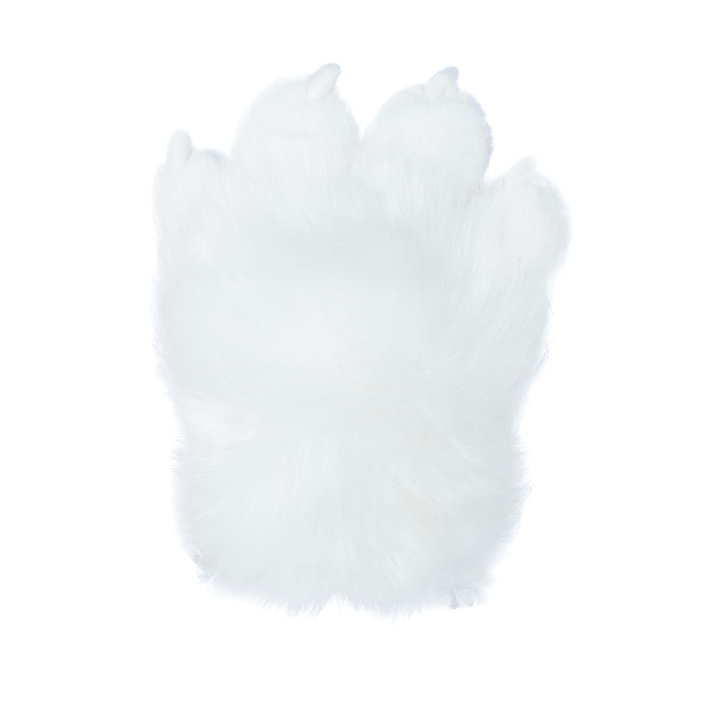 Fancy Four Finger Paw Gloves - White + Pink