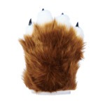 Fancy Four Finger Paw Gloves - Rust + White