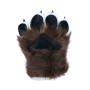 Fancy Four Finger Paw Gloves - Brown + White